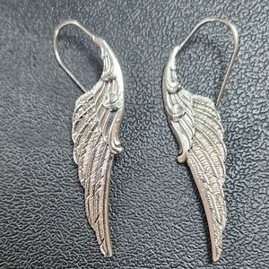 Heavenly Silver Wing Earrings Guardian Angel Wings Spiritual Wing Earrings NWT
